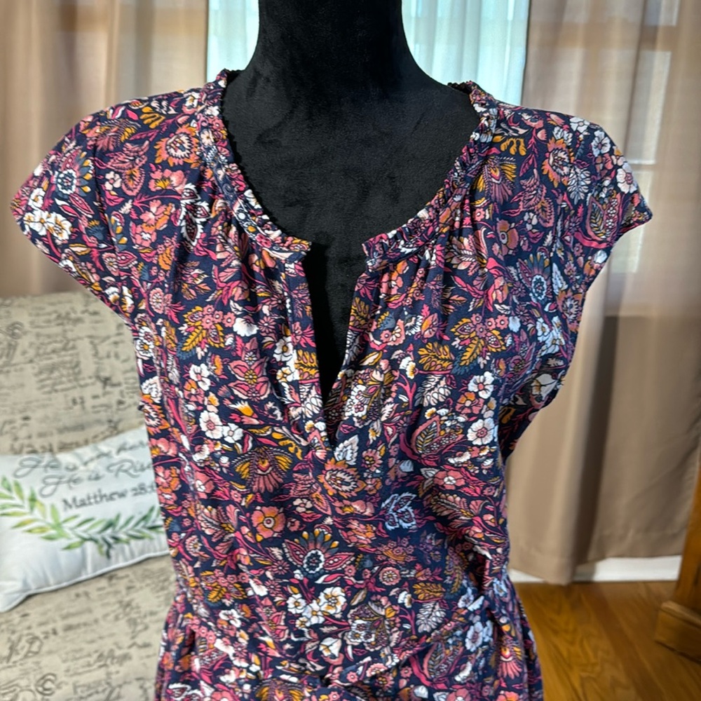Floral cap sleeve dress Liz Claiborne